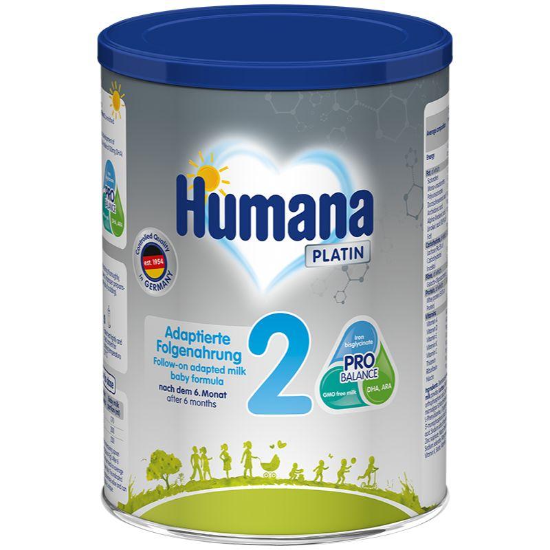 Суха дитяча молочна суміш для подальшого годування «Хумана Платін 2 з пребіотиками галактоолігосахаридами (ГОС), LC PUFA та нуклеотидами» (Humana Platin 2)